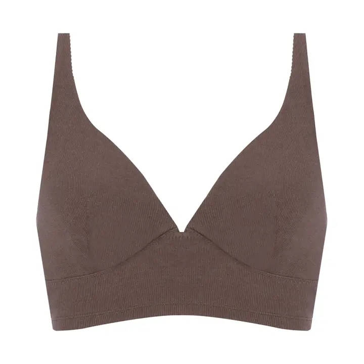 リブ ブラレット, ブラウン, product image number 0