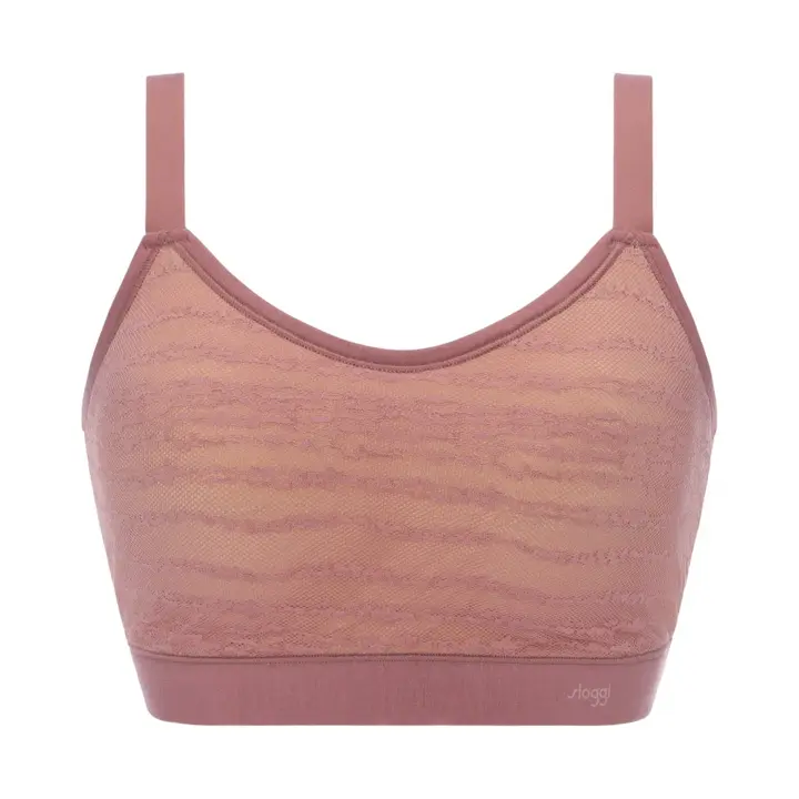 スロギー フリー オールラウンド レース カップ付きハーフトップ ラージ, ピンク, product image number 0