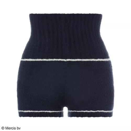 【SALE】スロギー ミッフィーコラボ あったか ミニミニ 腹巻付きニットパンツ, ブルー, product image number 1