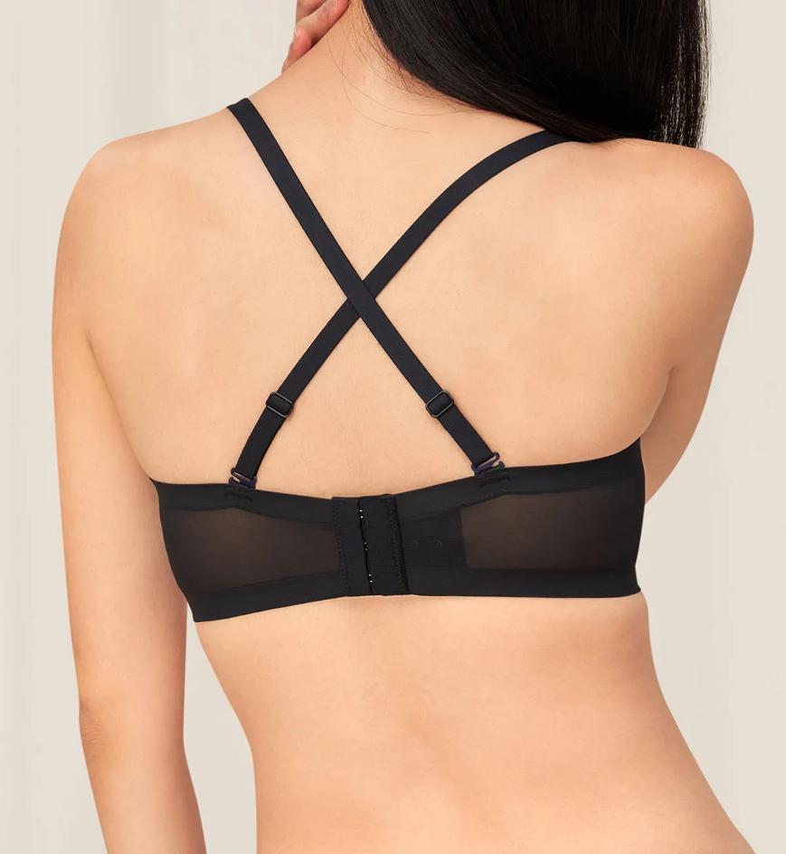 Triumph Invisible Inside-Out Non-Wired Detachable Push Up Bra - Black - Strapless\/Convertible Bra