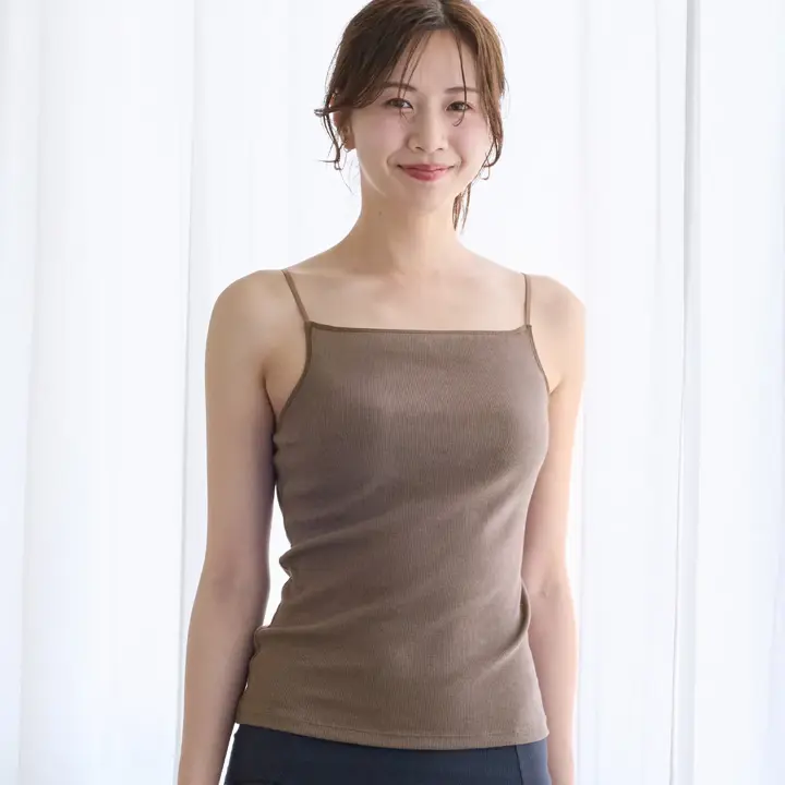 背中見せブラトップ, ブラウン, model image number 0