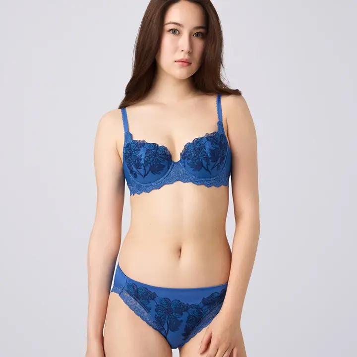 フロラーレ バイ トリンプ122 ブラジャー(パッドなし), ブルー, model image number 1