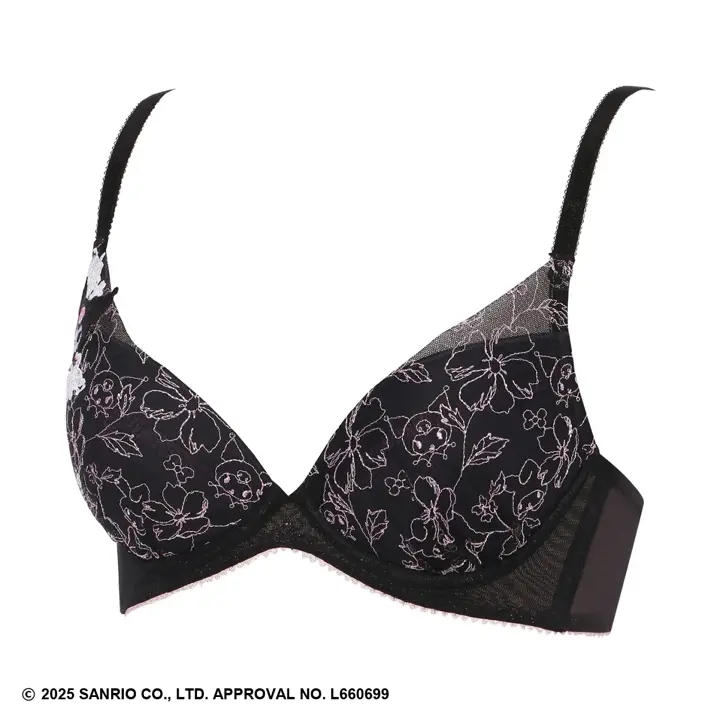寄せブラ ブラジャー マイメロディ♡クロミ &times; AMOSTYLE, ブラック, product image number 2