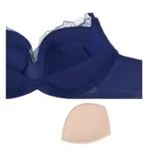 【SALE】天使のブラ(R) 魔法のハリ感580 ノンワイヤーブラジャー, ブルー, product image number 3