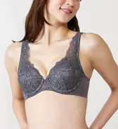恋するブラ612 ブラジャー【一部カラーSALE】, グレー, model image number 0