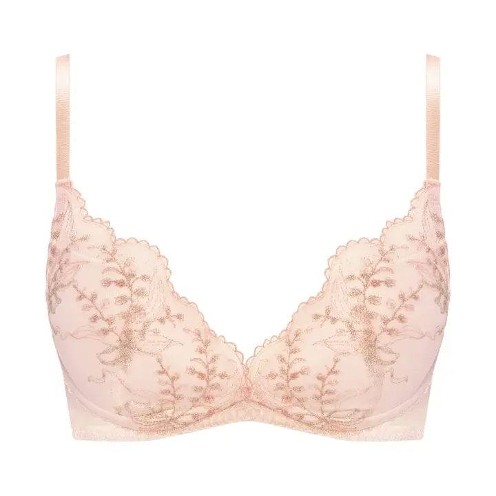 夢みるブラ ノンワイヤー ブラジャー レインボーリリー, ピンク, product image number 0
