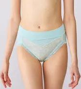 癒しのブラ631 はきこみ深めショーツ, ブルー, model image number 0
