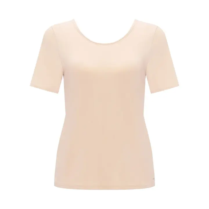 スロギー フリー オールラウンド カップ付き３分袖トップ, ベージュ, product image number 0