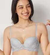 【WEB/アウトレット限定】Daily AMOSTYLE ふわ盛り ノンワイヤー ブラジャー (クラシカルプリーツ), グレー, model image number 0