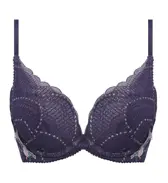 【SALE】夢みるブラ(R) DeepV マイフラワー, ブルー, product image number 0