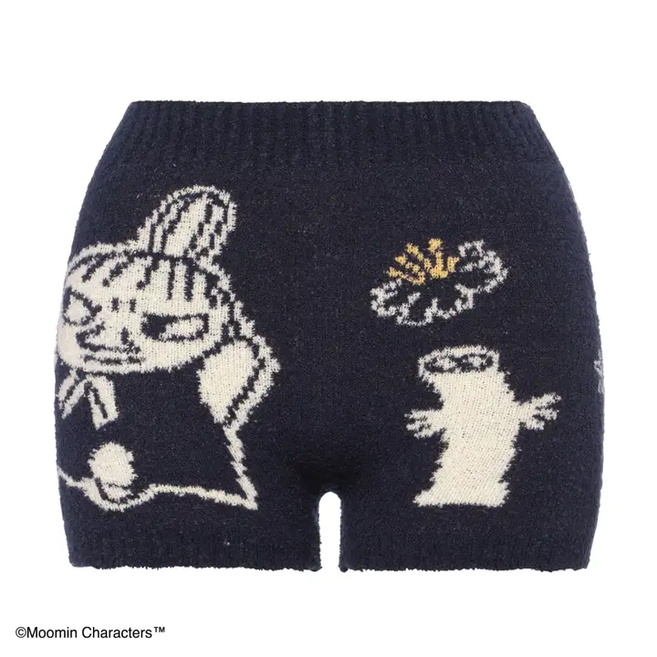スロギーG073 ムーミン 1分丈ニットパンツ, ブルー, product image number 0
