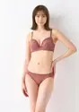 きゅっと寄せブラ ブラ＆ショーツセット デイジーレース