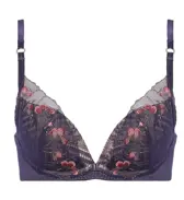 【SALE】【WEB限定】夢みるブラ(R) ノンワイヤー プレスド フラワー, ブルー, product image number 0