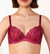 【SALE】天使のブラ(R) スリムライン584 ブラジャー, レッド, model image number 0