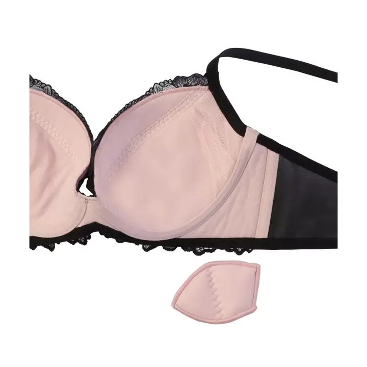 【WEB/アウトレット限定】Daily AMOSTYLE 脇高ブラ (イノセントフローラル), ブラック, product image number 1