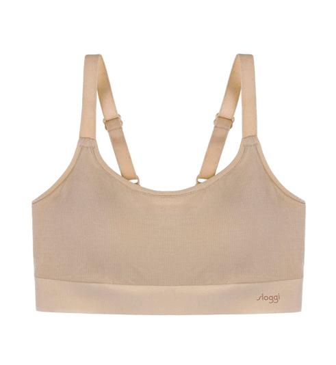 Triumph sloggi GO Allround เสื้อชั้นในไม่มีโครง ใส่สบายทุกคัพไซส์ - Peanut butter - เสื้อชั้นในแบบท็อป