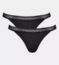 Sloggi SLOGGI GO RIBBED TANGA TWIN PACK - Black - Bikini