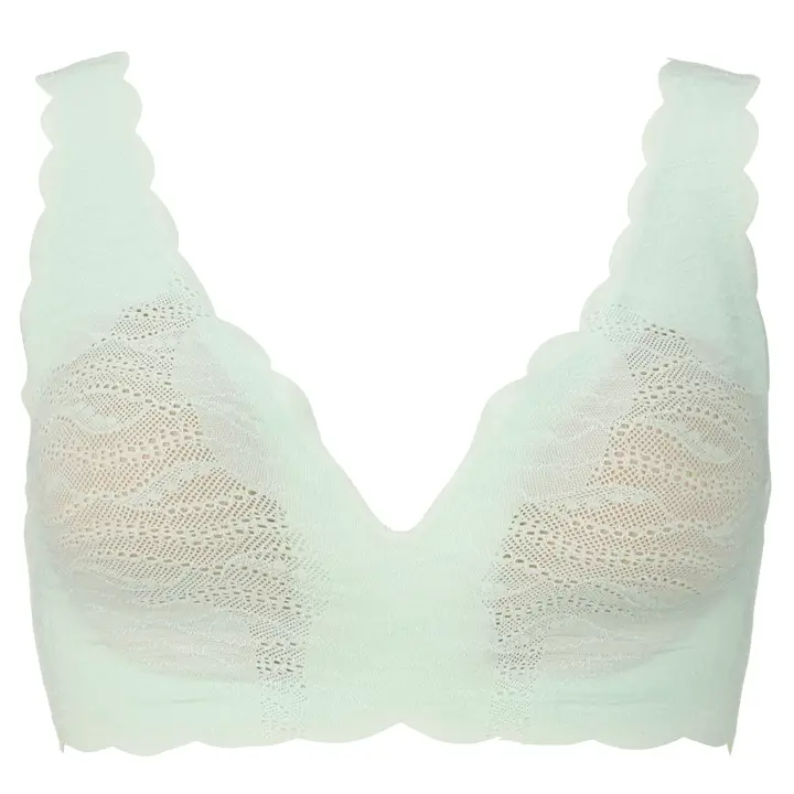 【SALE】スロギー ゼロフィール(R) レース ボタニカル ハーフトップ, グリーン, product image number 0