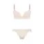 Daily AMOSTYLE 寄せブラ プチプラ ブラ＆ショーツセット クラシックフラワー, ホワイト, product image number 1
