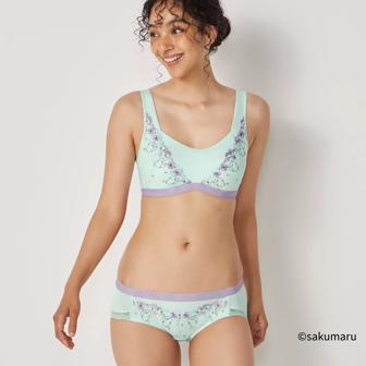 うさまる × AMOSTYLE コラボコレクション ナイトブラ, ブルー, model image number 1