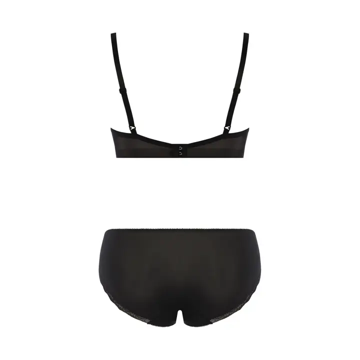 チャーミングラマー ブラ＆ショーツセット スウィンギングブーケ, ブラック, product image number 2