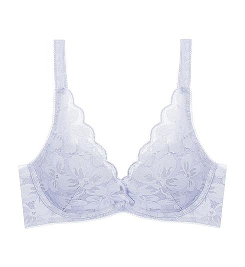 Triumph Aqua Moon Flower Wired Push Up Deep V Bra - Smoky lilac - Wired
