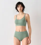 スロギー フリー オールラウンド ハーフトップ【一部カラーSALE】, グリーン, model image number 1