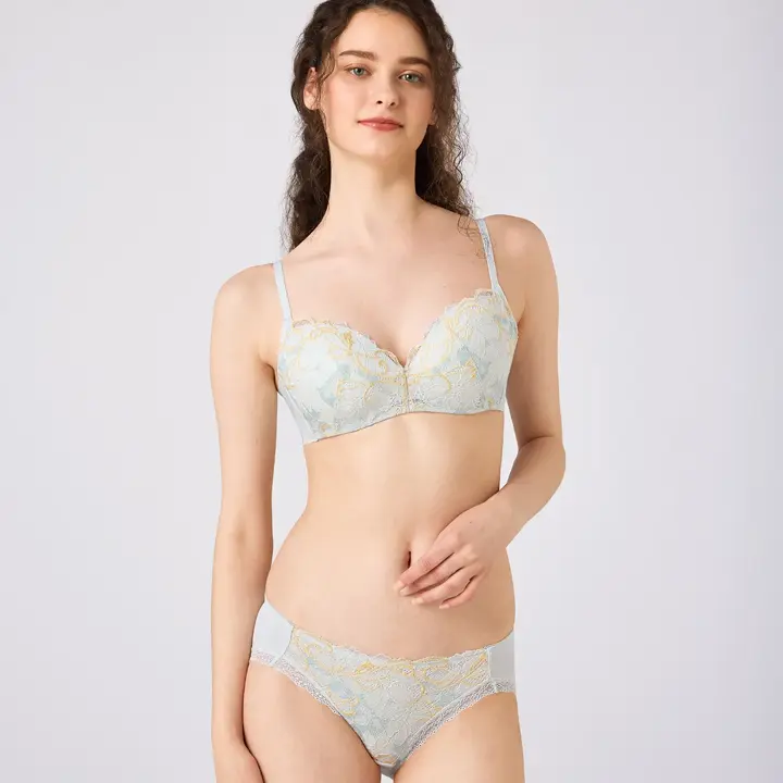 優々ブラ640 レギュラーショーツ, ブルー, model image number 1