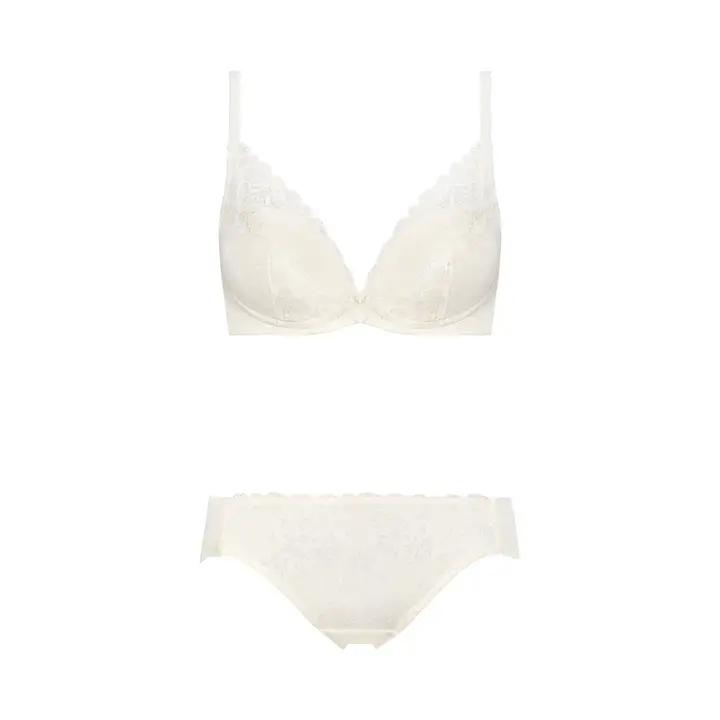 夢みるブラ(R) ノンワイヤー ブラ＆ショーツセット ドリームデイリリー【一部カラーSALE】, ホワイト, product image number 1