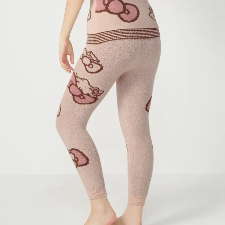 【WEB/アウトレット限定】スロギーG063 ハローキティ 9分丈ニットパンツ, オレンジ, model image number 2