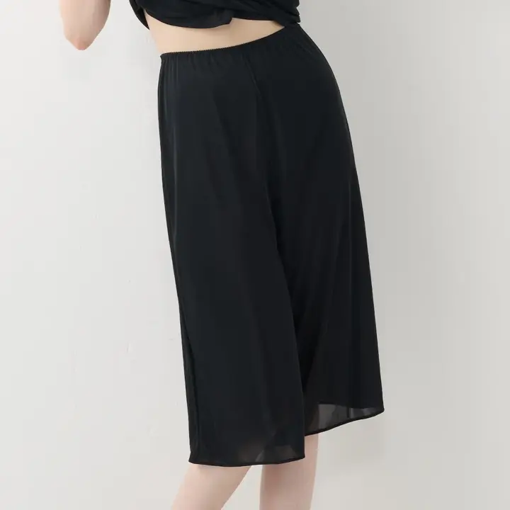 シンプルランジェリー5460 キュロットペチコート2, ブラック, model image number 0