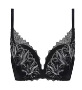 【SALE】夢みるブラ(R) DeepV シャインオブクリスタル, ブラック, product image number 0