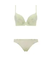 【SALE】エントリーコレクション 3/4カップブラ ブラ＆ショーツセット フローティングフラワー, グリーン, product image number 1