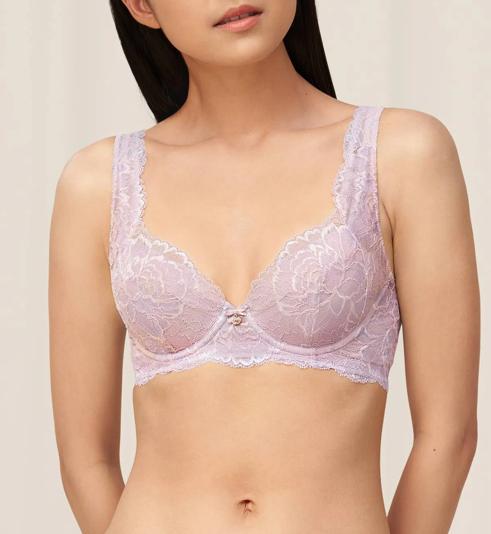 Triumph FLORALE PEONY WIRED PADDED BRA - Tender purple - Plus Size Bra
