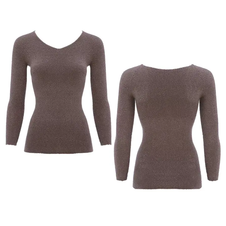 スロギー ホイップタッチ 7分袖インナートップ【一部カラーSALE】, グレー, product image number 2