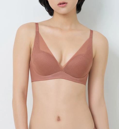 Triumph Smooth Sensation Magic Push Up Deep V Bra - Toasted almond - Plunge Bra