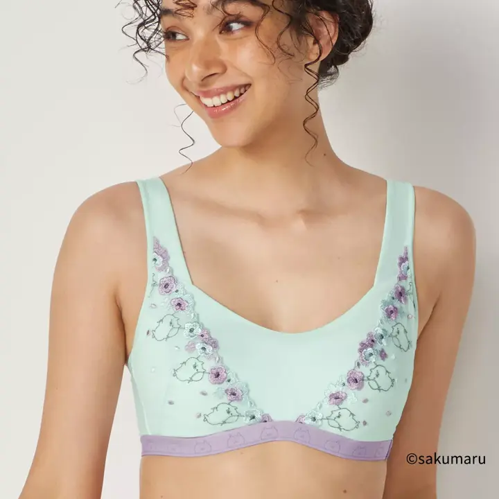 うさまる × AMOSTYLE コラボコレクション ナイトブラ, ブルー, model image number 0