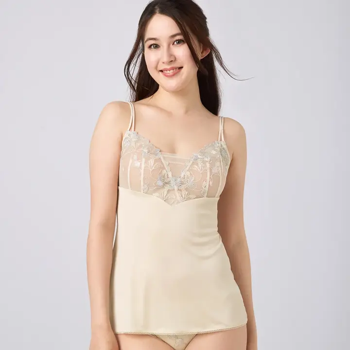 フロラーレ バイ トリンプ 615  キャミソール, ベージュ, model image number 0