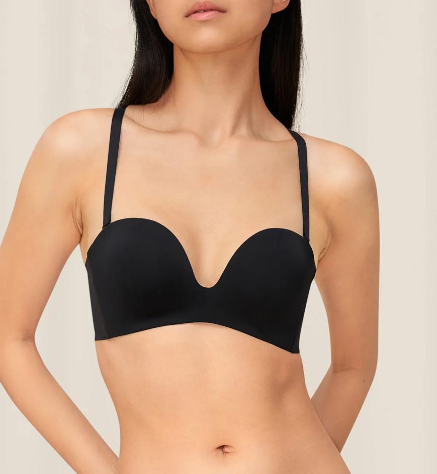 Triumph Invisible Inside-Out Non-Wired Detachable Push Up Bra - Black - Strapless\/Convertible Bra