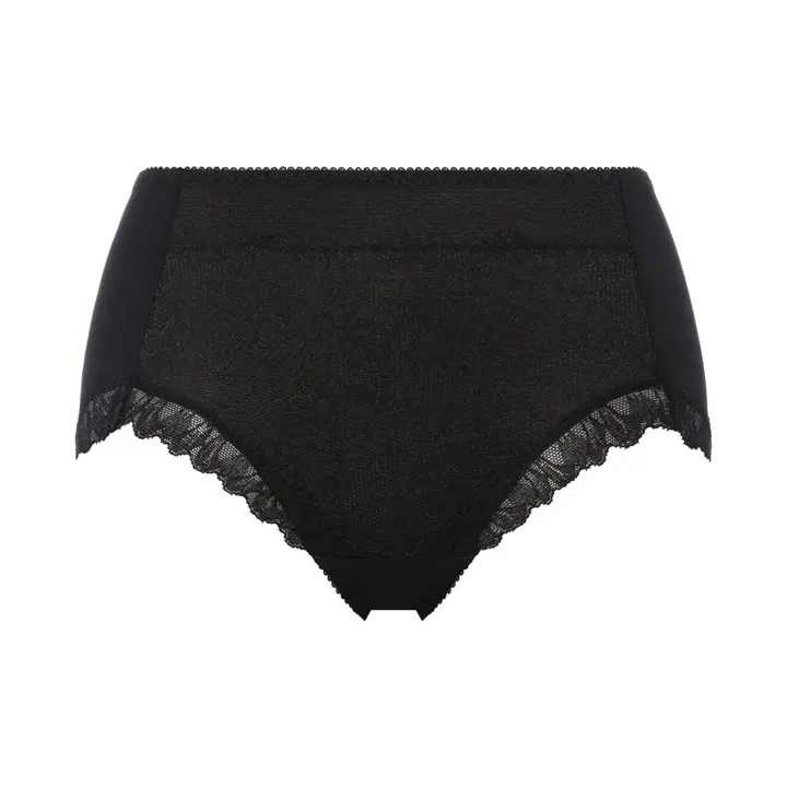 天使のブラ スリムライン632 はきこみ深めショーツ【一部カラーSALE】, ブラック, product image number 0