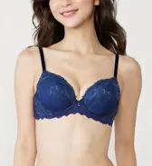 レッドレーベル バイ トリンプ0115 ブラジャー【一部カラーSALE】, ブルー, model image number 0