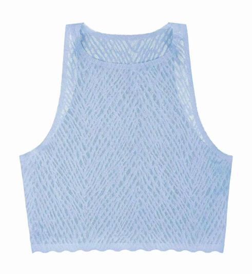 Triumph SLOGGI ZERO FEEL BLISS เสื้อชั้นในแบบครอป - Bluish gray - สินค้าใหม่