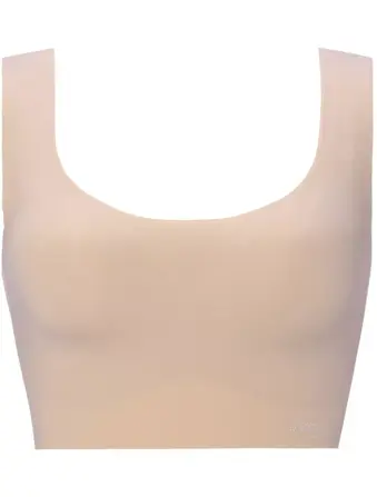 トリンプ 綿混タイプ スロギーG028 カップ付きハーフトップ ベージュ M WEB限定】綿混タイプ(スロギーG028) カップ付きハーフトップ ハーフ
