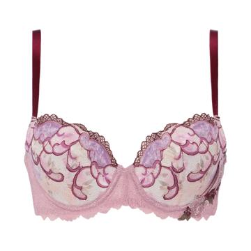 スリーピングベイビー　濃いめピンクフラワー レッドレーベル バイ トリンプ0120 ブラジャー ピンク系アイテム