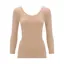 肌側綿100インナー5480 8分袖トップ, ベージュ, product image number 0