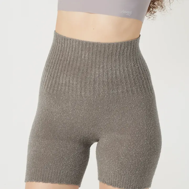 スロギー ホイップタッチ 2分丈ニットパンツ【一部カラーSALE】, グレー, model image number 0