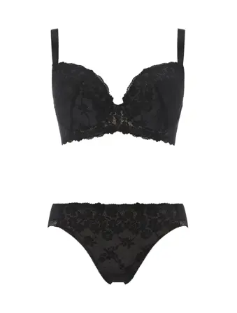 チャーミングラマー(ラージ)　ブラ(パッドなし)＆ショーツセット スウィンギングブーケ