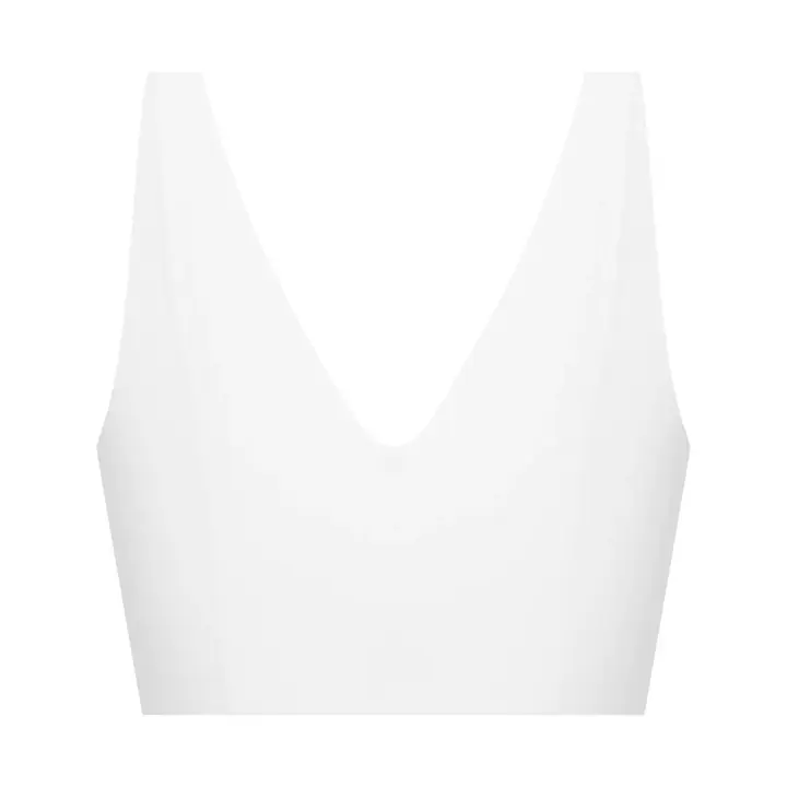 スロギー ゼロフィール(R) 綿混 ハーフトップ Vネック, ホワイト, product image number 1