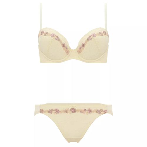 【SALE】3/4カップブラ ブラ＆ショーツセット フラワークラウン【WEB・一部店舗限定】, , product image number 1