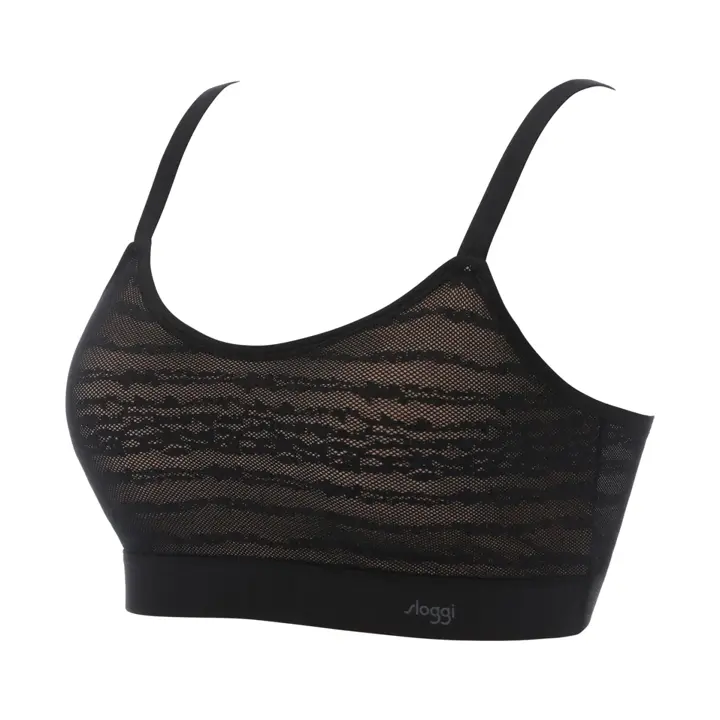 スロギー フリー オールラウンド レース カップ付きハーフトップ, ブラック, product image number 2